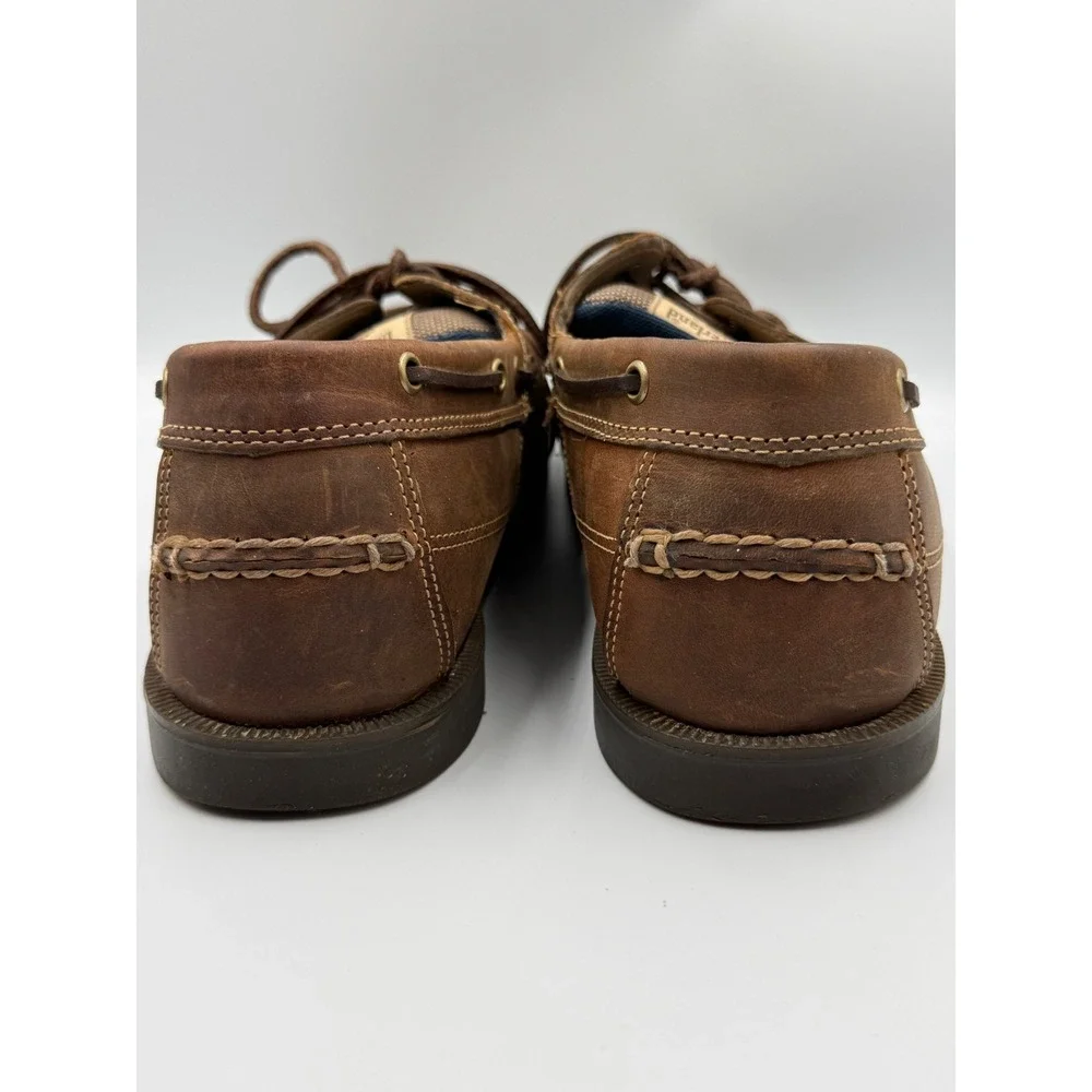 Timberland Boat Shoes Mens Size 15 Brown Leather Nautical Loafers Classic Laced